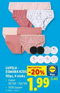 Lidl Lupilu esmara kids slips aanbieding