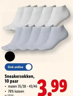 Lidl Sneakersokken aanbieding