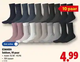 Lidl Esmara sokken aanbieding