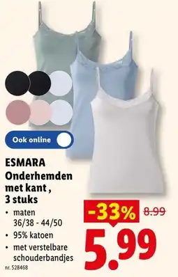 Lidl Onderhemden met kant aanbieding