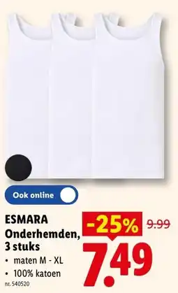 Lidl Esmara onderhemden aanbieding