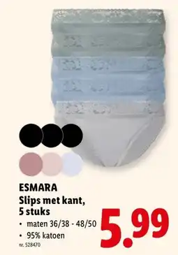Lidl Esmara slips met kant aanbieding