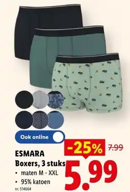 Lidl Esmara boxers aanbieding