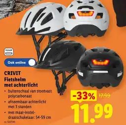 Lidl Crivit fietshelm met achterlicht aanbieding