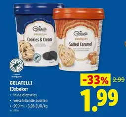 Lidl Gelatelli ijsbeker aanbieding
