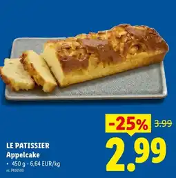 Lidl Le patissier appelcake aanbieding