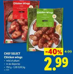 Lidl Chef select chicken wings aanbieding