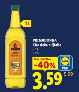 Lidl Primadonna klassieke olijfolie aanbieding