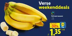 Lidl Fairtrade bananen aanbieding