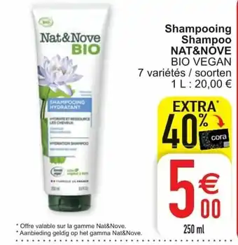 Cora Shampooing Shampoo Nat&Nove 250ml aanbieding