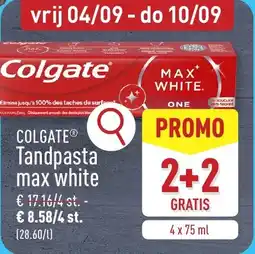 ALDI Colgate Tandpasta max white aanbieding