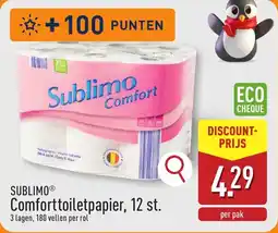 ALDI Sublimo Comforttoiletpapier aanbieding