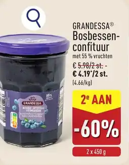 ALDI Grandessa Bosbessenconfituur aanbieding