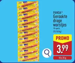 ALDI Panda Gerookte droge worstjes aanbieding