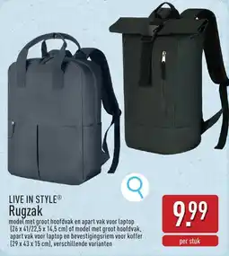 ALDI Live in style Rugzak aanbieding