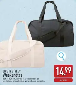 ALDI Live in style Weekendtas aanbieding