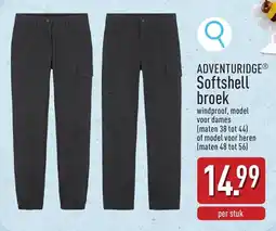 ALDI Adventuridge Softshell broek aanbieding