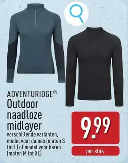 ALDI Adventuridge Outdoor naadloze midlayer aanbieding