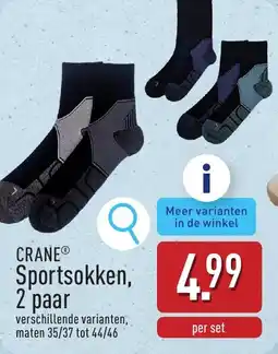ALDI Crane Sportsokken, 2 paar aanbieding
