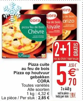 Cora Pizza cuite au feu de bois Pizza op houtvuur gebakken 3x440g aanbieding