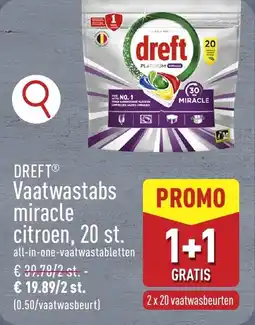 ALDI Dreft Vaatwastabs miracle citroen aanbieding