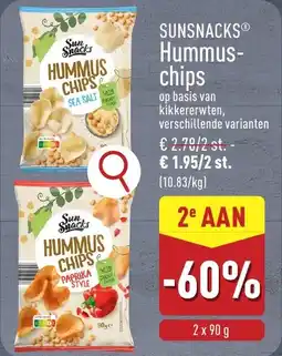 ALDI Sunsnacks Hummus chips aanbieding