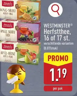 ALDI Westminster Herfstthee aanbieding
