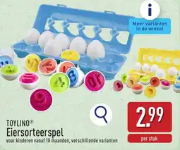 ALDI Toylino Eiersorteerspel aanbieding