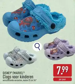 ALDI Disney/Marvel Clogs voor kinderen aanbieding