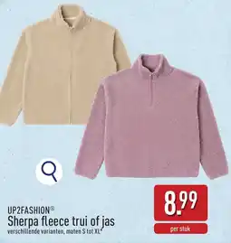 ALDI Up2fashion Sherpa fleece trui of jas aanbieding