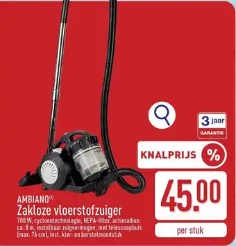 Ambiano Zakloze vloerstofzuiger