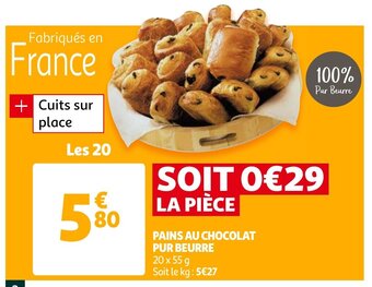 Auchan Pains Au Chocolat Pur Beurre aanbieding