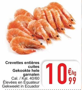 Cora Crevettes entieres cuites Gekookte hele garnalen aanbieding