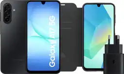Coolblue Samsung Galaxy A17 128Go Noir 5G + Pack d'Accessoires aanbieding