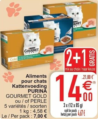 Cora Aliments pour chats Kattenvoeding Purina aanbieding