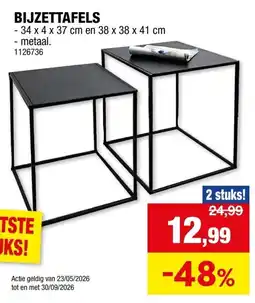 Hubo Bijzettafels aanbieding