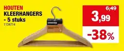 Hubo Houten kleerhangers aanbieding