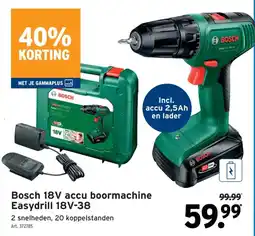 GAMMA Bosch 18v accu boormachine easydrill 18v-38 aanbieding