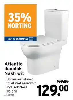 GAMMA Atlantic duoblok Nash wit aanbieding
