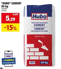 Hubo Hubo cement aanbieding