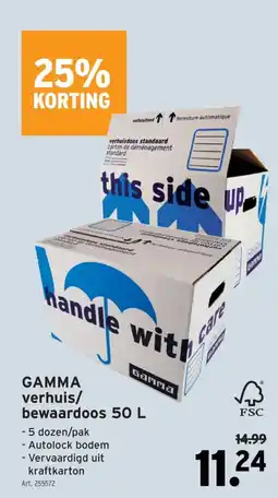 GAMMA Gamma verhuis/bewaardoos aanbieding