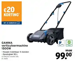 GAMMA Gamma verticuteermachine aanbieding