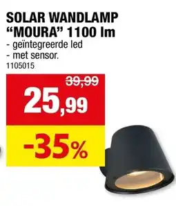Hubo Solar wandlamp moura aanbieding