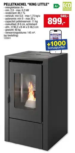 Hubo Pelletkachel King Little aanbieding