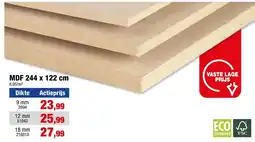 Hubo MDF aanbieding