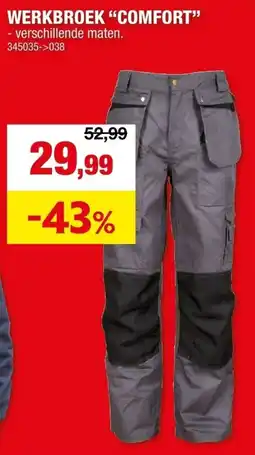 Hubo Werkbroek comfort aanbieding