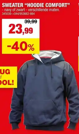 Hubo Sweater hoodie comfort aanbieding