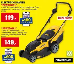 Hubo Elektrische maaier powxg6251 aanbieding