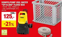 Hubo Dompelpomp vuil water flood box aanbieding