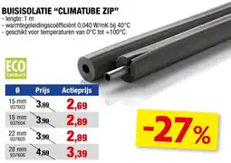 Hubo Buisisolatie climatube zip aanbieding